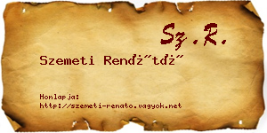 Szemeti Renátó névjegykártya