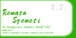 renato szemeti business card